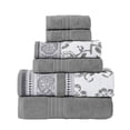 thumbnail image 1 of Modern Threads Ophelia 6-Piece Cotton Bath Towel Set, Stone, 1 of 17