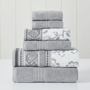 Modern Threads Ophelia 6-Piece Cotton Bath Towel Set, Stone
