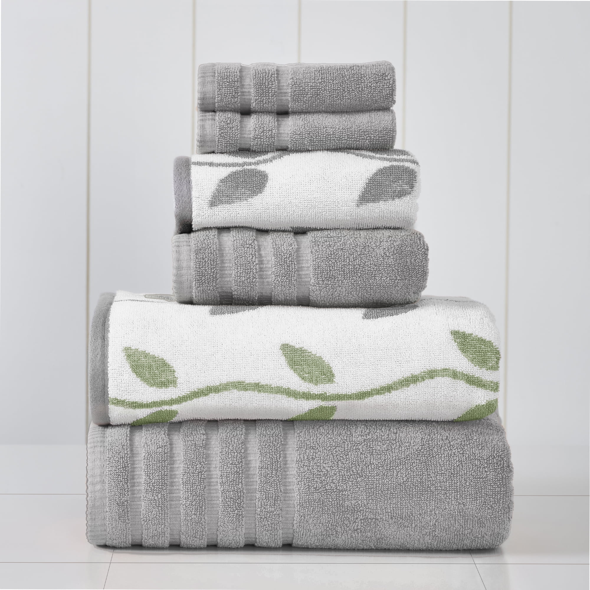Set of Two 100% Organic Green Cotton Dish Towels