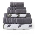 thumbnail image 1 of Modern Threads Organic Vines 6-Piece Cotton Adult Bath Towel Set, Lavendar, 1 of 21