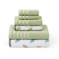 thumbnail image 1 of Modern Threads Organic Vines 6-Piece Cotton Adult Bath Towel Set, Sage, 1 of 13