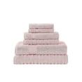 thumbnail image 1 of Modern Threads Otis Chevron Jacquard 6-Piece Cotton Towel Set, Blush, 1 of 9
