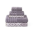 thumbnail image 1 of Modern Threads Oxford 6-Piece Yarn Dyed Adult Cotton Bath Towel Set, Lavender, 1 of 21