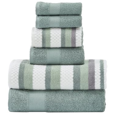 Modern Threads Charlize 6-Piece Cotton Bath Towel Set, Clay - Walmart.com