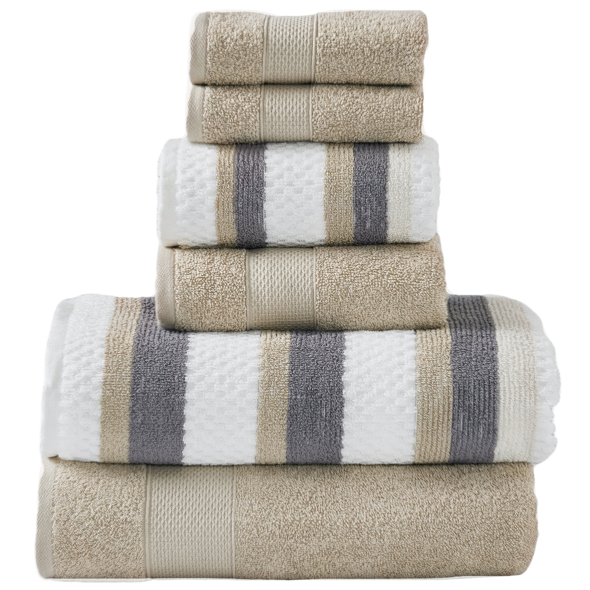 SET OF 6 Kitchen Towels Turkish Cotton Dishcloth Set Absorbent Towels  Jacquard