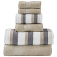 thumbnail image 1 of Modern Threads Pax 100% Cotton 6-pc Jacquard Towel Set, Khaki, 1 of 6