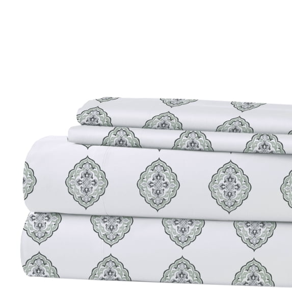 Modern Threads Printed 4-Piece Claire Adult Sheet Set, Full