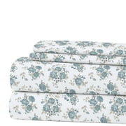 Modern Threads Printed 4-Piece Forever Roses Adult Sheet Set, Queen