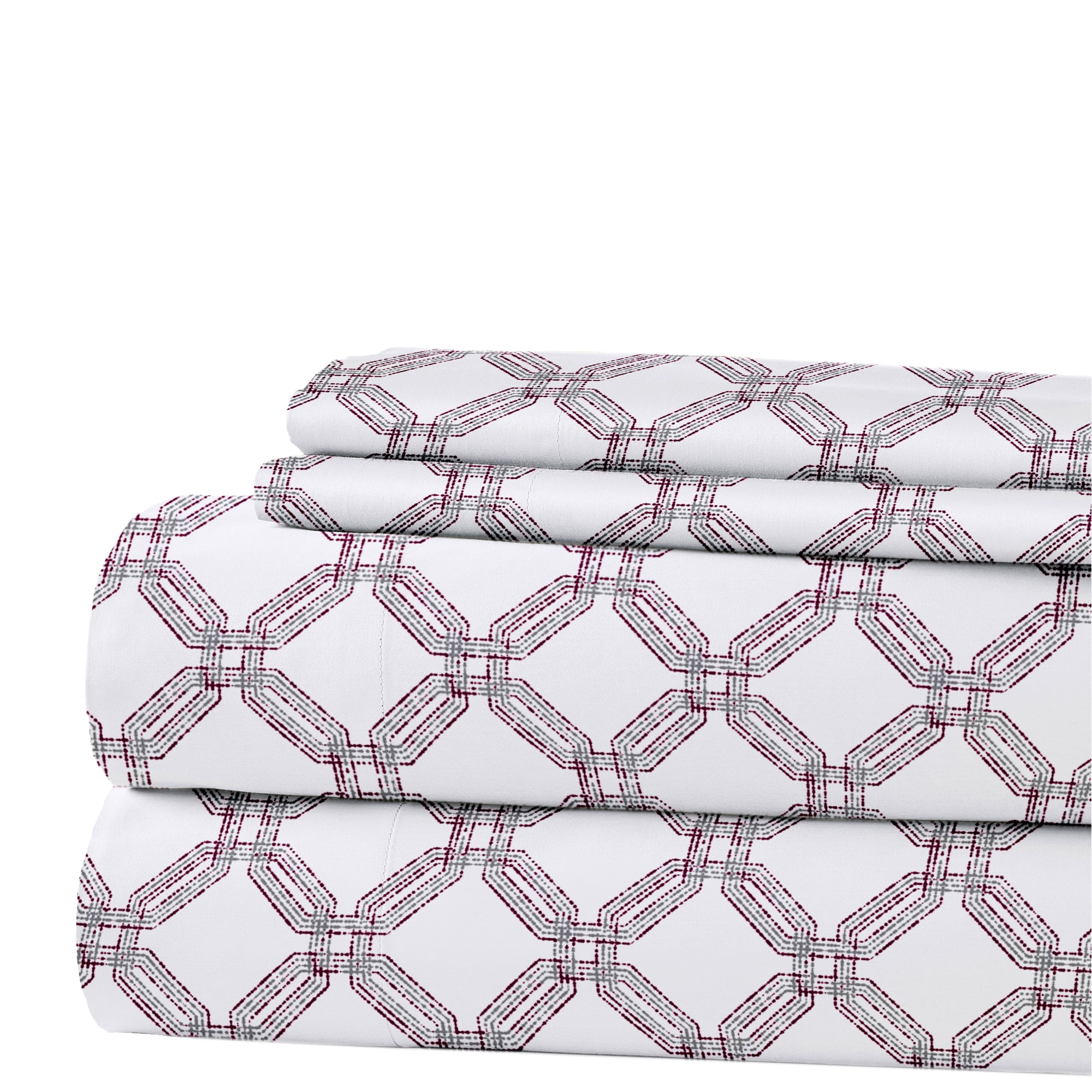 Cara Full Printed Microfiber 4-Piece Sheet Set