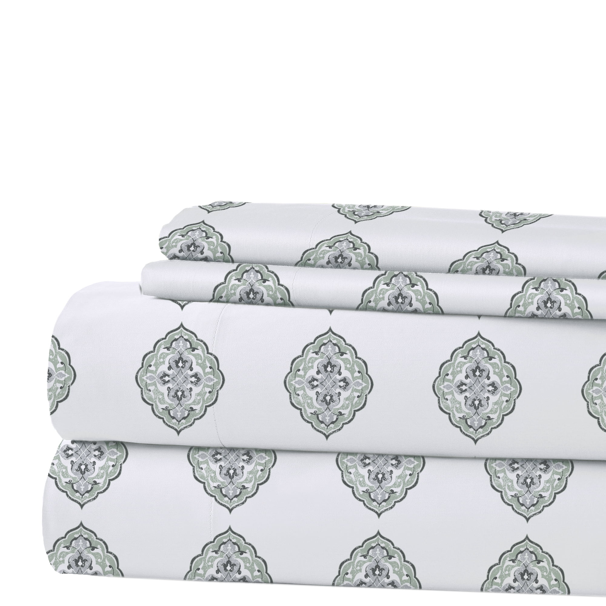 Claire King Geometric Print Microfiber Sheet Set
