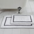 thumbnail image 1 of Modern Threads Reversible 2-Piece Bath Rug Set 100% Cotton, 17" x 24" & 21" x 34", Platinum,, 1 of 4