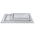 thumbnail image 1 of Modern Threads Reversible Bath 2-Piece Rug Set 100% Cotton, 17" x 24" & 21" x 34", Silver, 1 of 2