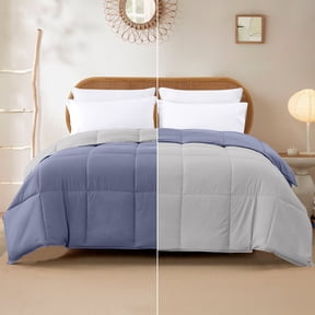 Modern Threads Reversible Blue & Silver Adult Down Alternative Comforter, Queen