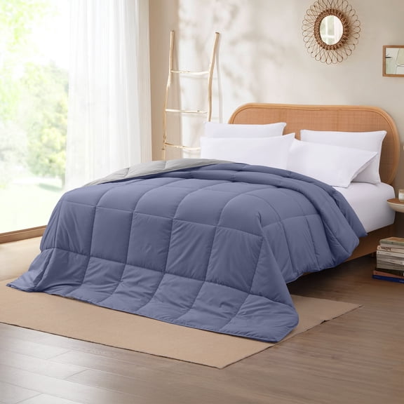 Modern Threads Down Alternative Reversible Comforter Infinity Blue & Silver Twin