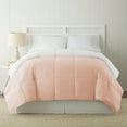 thumbnail image 1 of Modern Threads Reversible Blush & White Adult Down Alternative Comforter, Queen, 1 of 2