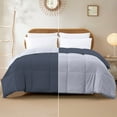 thumbnail image 1 of Modern Threads Down Alternative Reversible Comforter Denim & Cloud Full/Queen, 1 of 19
