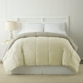 thumbnail image 1 of Modern Threads Reversible Ivory & Beige Adult Down Alternative Comforter, King, 1 of 2