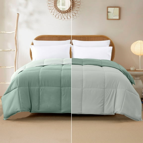 Modern Threads Reversible Ivy & Sage All-Season Down Alternative Adult Bed Comforter, Twin