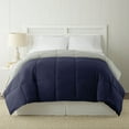 thumbnail image 1 of Modern Threads Reversible Navy & Silver Adult All-Season Down Alternative Comforter, Twin, 1 of 2