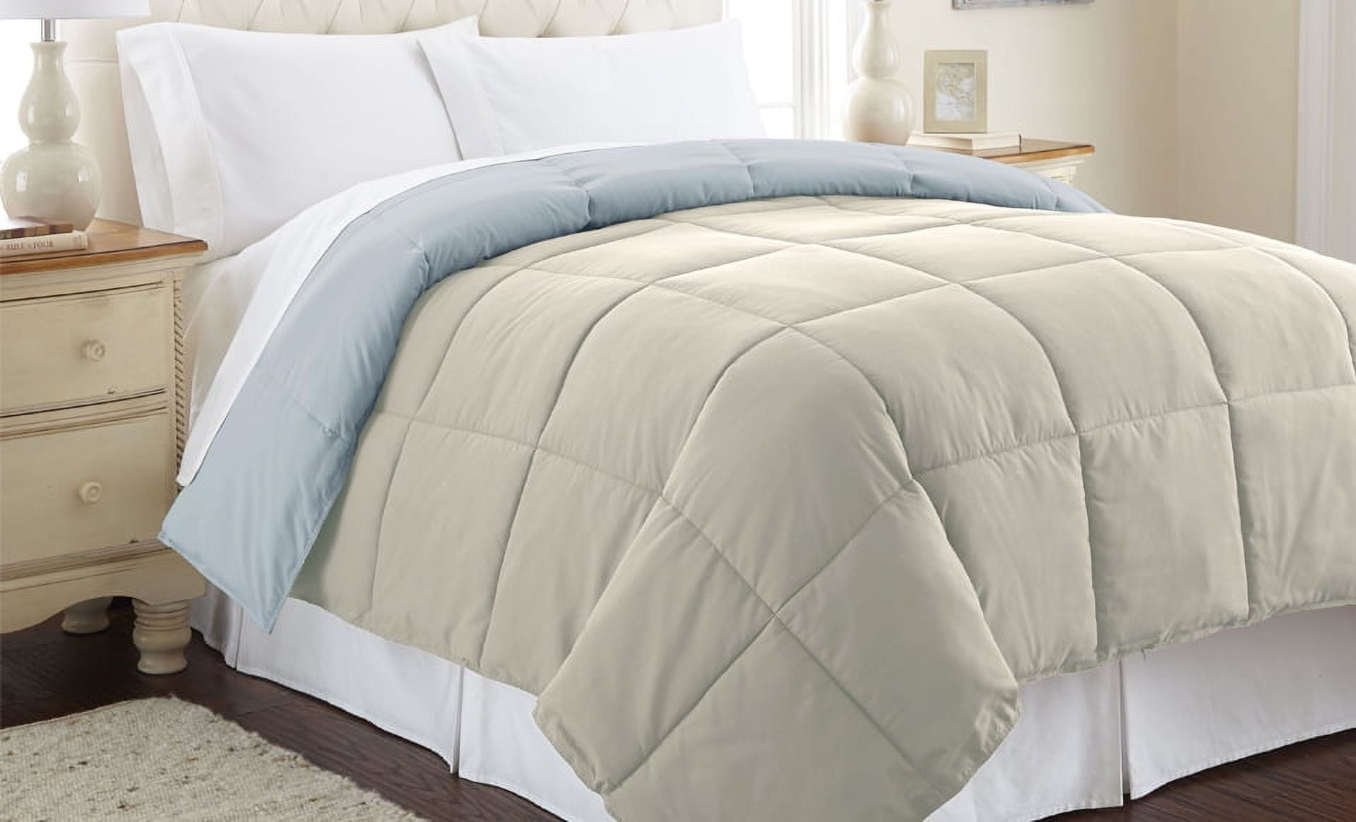 Modern Threads Reversible Oatmeal & Dusty Blue AllSeason Down