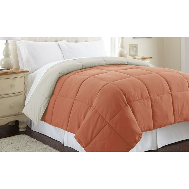 Modern Threads Reversible Orange Rust & Oatmeal AllSeason Down