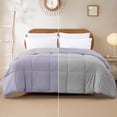 thumbnail image 1 of Modern Threads Reversible Purple & Silver Adult Down Alternative Comforter, Queen, 1 of 9