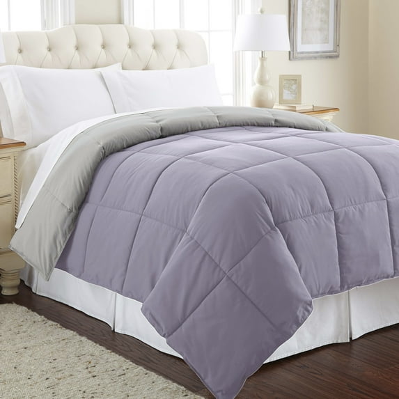 Modern Threads Reversible Purple & Silver Adult Down Alternative Comforter, Twin