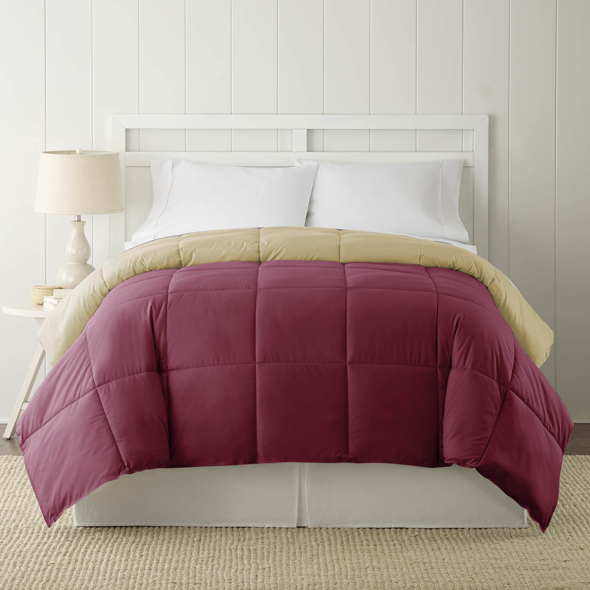 Modern Threads Reversible Red & Khaki Adult Down Alternative Comforter, King