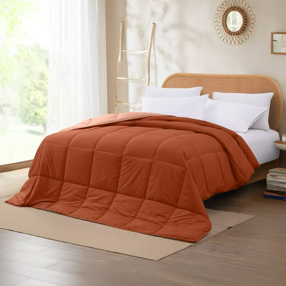 Modern Threads Reversible Rust & Clay All-Season Down Alternative Adult Bed Comforter, King