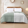 thumbnail image 1 of Modern Threads Down Alternative Reversible Comforter White & Gray King, 1 of 19