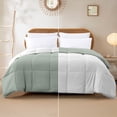 thumbnail image 1 of Modern Threads Reversible White & Gray All-Season Down Alternative Adult Bed Comforter, Queen, 1 of 18