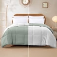 thumbnail image 1 of Modern Threads Reversible White & Gray All-Season Down Alternative Adult Bed Comforter, Twin, 1 of 19