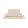 thumbnail image 1 of Modern Threasd 4-Piece Solid Egg Shell White Microfiber Bed Sheet Set, King, 1 of 12