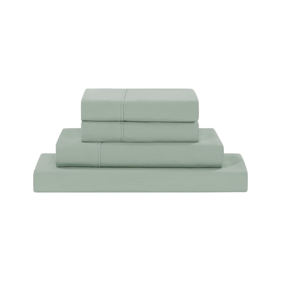 Modern Threads 4-Piece Solid Microfiber Adult Sheet Set, Seafoam, Queen