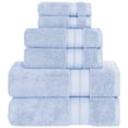thumbnail image 1 of Modern Threads Spunloft 6-Piece Cotton Bath Towel Set, Blue, 1 of 7