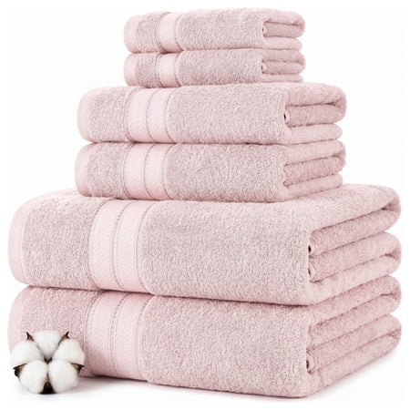 Modern Threads SpunLoft™ 6 Piece Adult Towel Set, Blush Pink