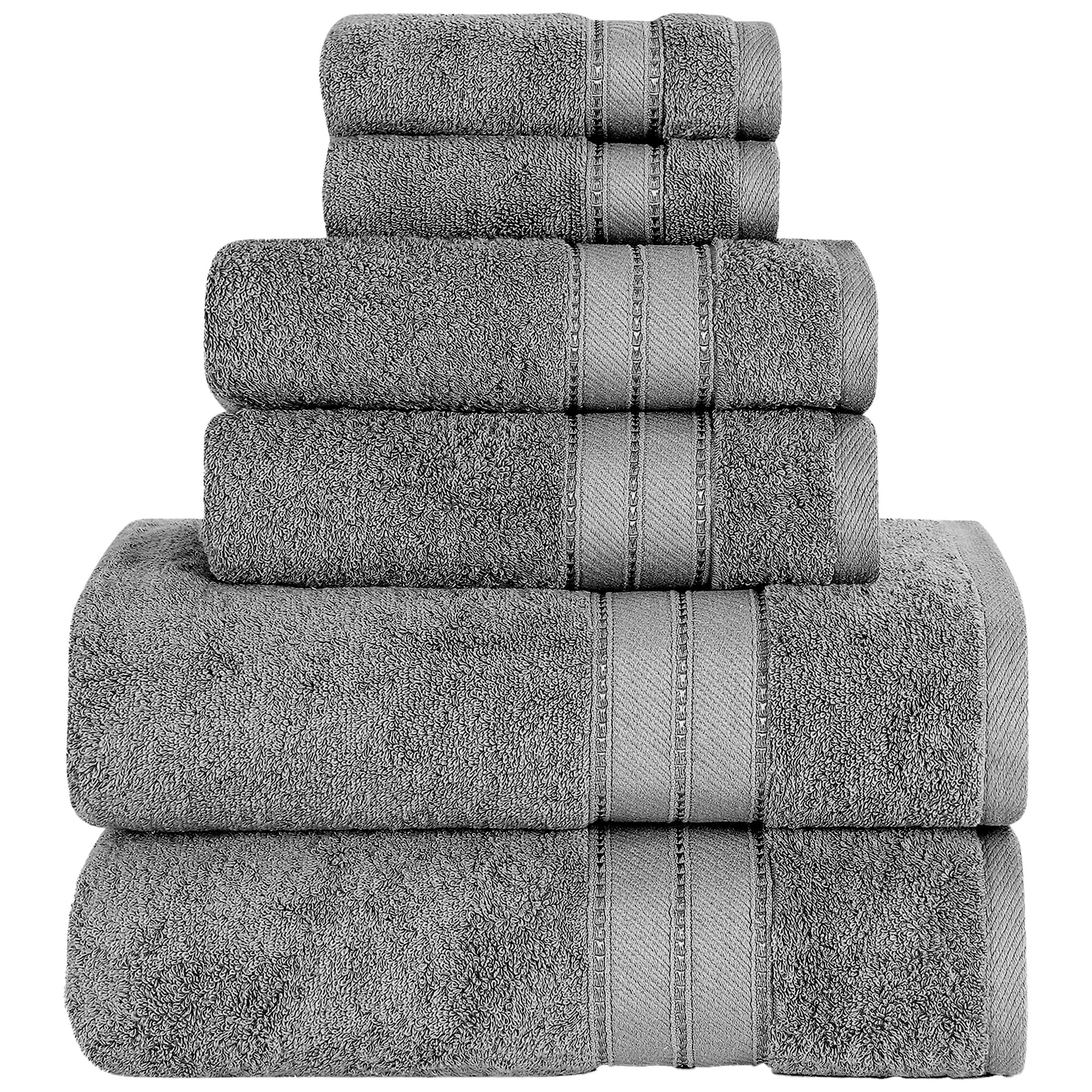 Modern Threads SpunLoft™ 6 Piece Adult Towel Set, Charcoal