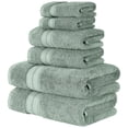 thumbnail image 1 of Modern Threads Spunloft 6-Piece Cotton Bath Towel Set, Eucalyptus, 1 of 7