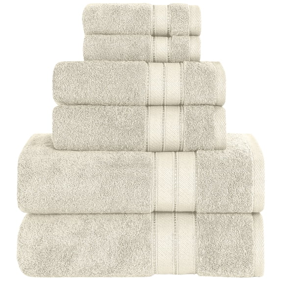 Modern Threads SpunLoft™ 6 Piece Adult Towel Set, Sand