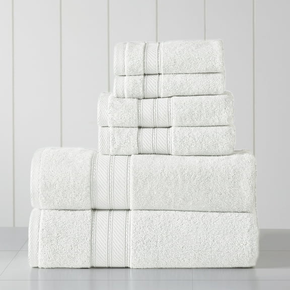 Modern Threads Spunloft 6-Piece Cotton Bath Towel Set, White