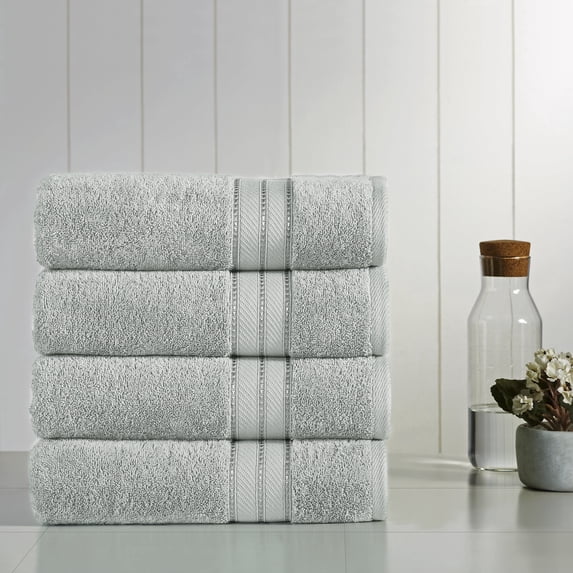 Modern Threads Spunloft Cotton Bath Towels, Gray (4 Count)