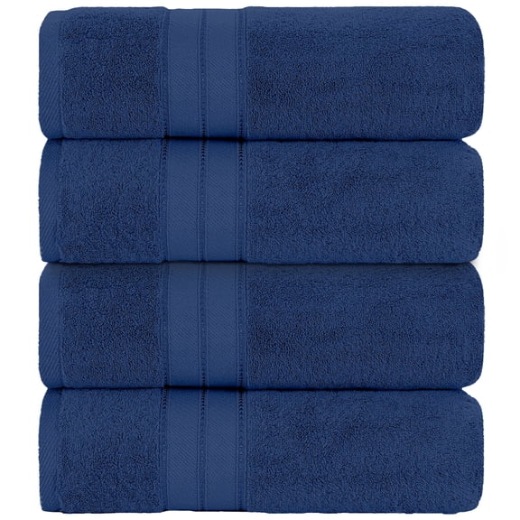 Modern Threads SpunLoftâ„¢ Adult Bath Towel, Navy (4 Pack)