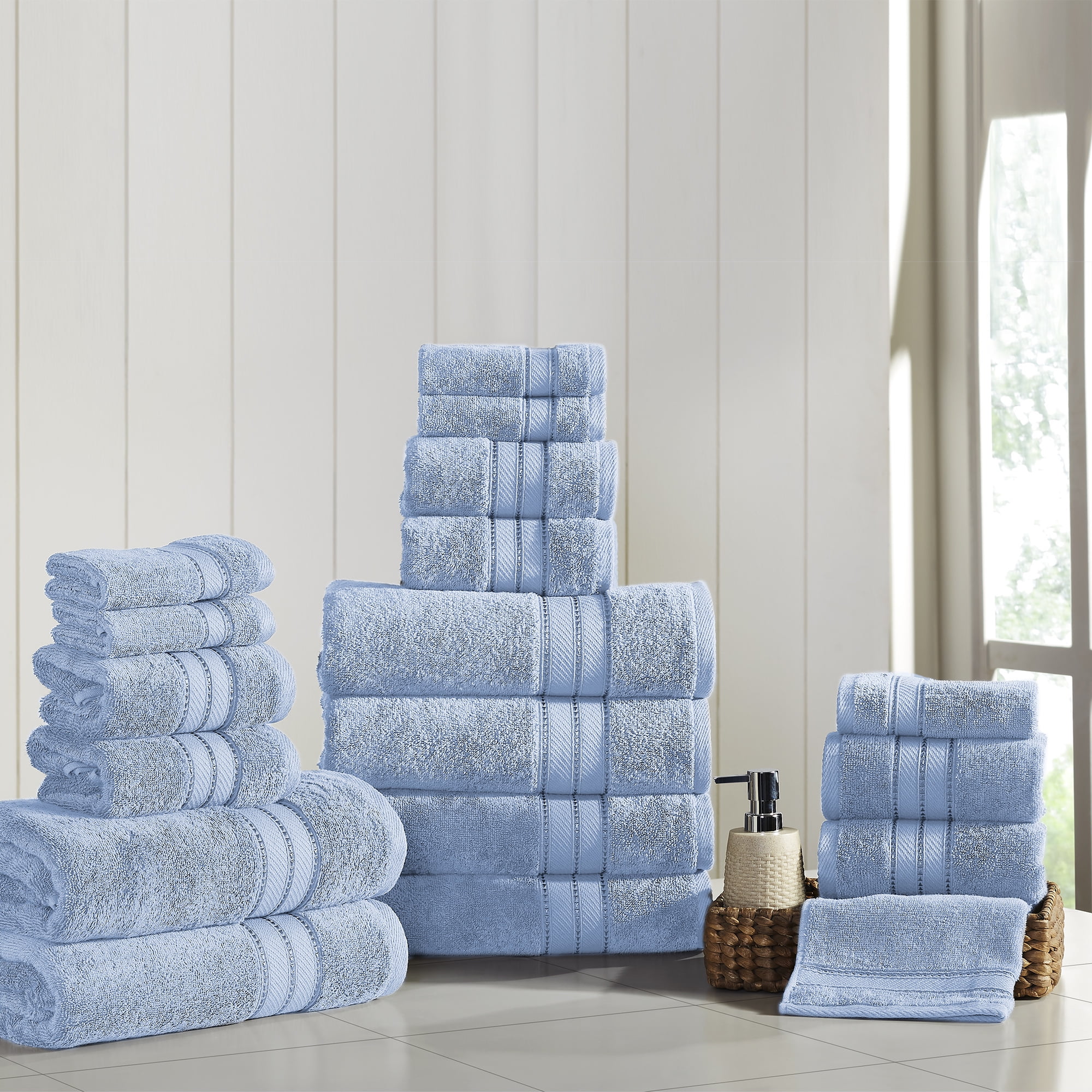 6 Piece Towel Set, Luxury Bathroom Towels Gift Set, 2 Bath Towels 30×56,  2 Hand Towels 18×28, 2 Washcloths 13×13, Soft | Quick Dry | Thick 
