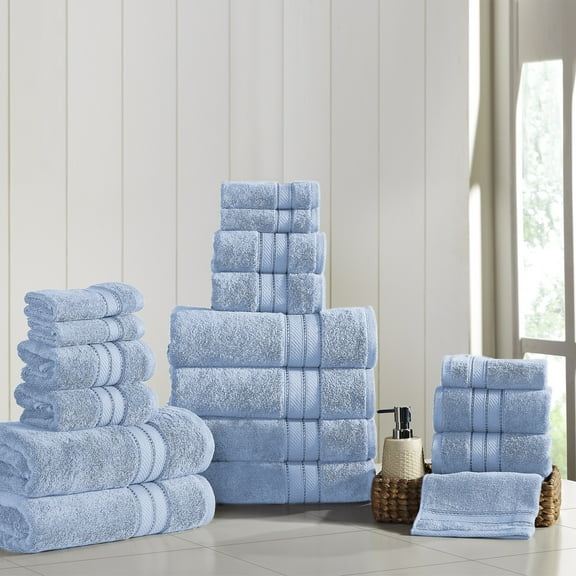 Modern Threads Spunloft™ 18 Piece Luxury Adult Bath Towel Set, Blue