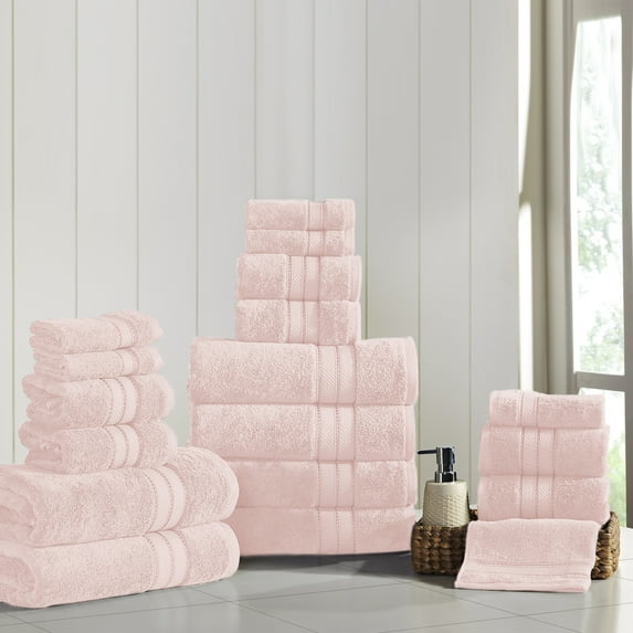 Modern Threads Spunloft™ 18 Piece Luxury Adult Bath Towel Set, Blush
