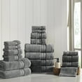 thumbnail image 1 of Modern Threads Spunloft™ 18 Piece Luxury Adult Bath Towel Set, Charcoal, 1 of 2