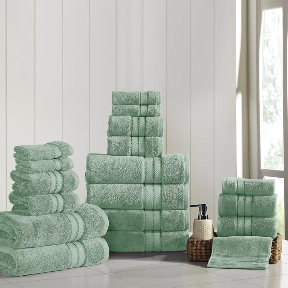 Modern Threads Spunloft™ 18 Piece Luxury Adult Bath Towel Set, Eucalyptus