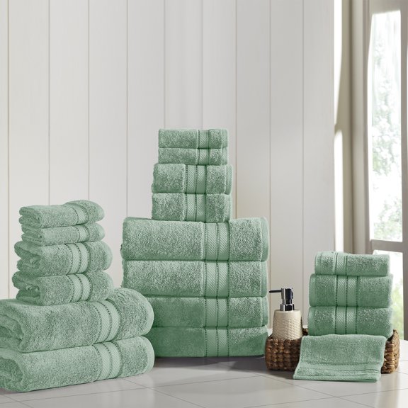 Modern Threads Spunloft™ 18 Piece Luxury Adult Bath Towel Set, Eucalyptus