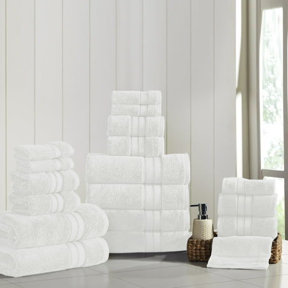 Modern Threads Spunloft™ 18 Piece Luxury Adult Bath Towel Set, White
