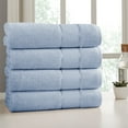 thumbnail image 1 of Modern Threads Spunloft™Adult Bath Sheet Set, 35" x 66", 100% Cotton 4 Pack, Blue, 1 of 3